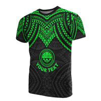 Federated States of Micronesia Custom T Shirt Micronesian Pattern Green Armor Style Unisex Green - Polynesian Pride