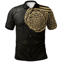 Polo Shirt Polynesian Flowers Tattoo Style - Polynesian Pride