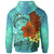 Guam Zip Hoodie Tropical Flowers Style - Polynesian Pride