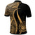 Samoa Custom Polo Shirt Gold Polynesian Tentacle Tribal Pattern - Polynesian Pride