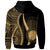 Northern Mariana Islands Zip up Hoodie Gold Tentacle Tribal Pattern - Polynesian Pride