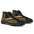 Fiji Custom Personalised High Top Shoes Gold - Polynesian Tentacle Tribal Pattern - Polynesian Pride