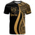 Fiji Custom T Shirt Gold Polynesian Tentacle Tribal Pattern Crest Unisex Gold - Polynesian Pride