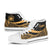 Samoa High Top Shoes Gold - Polynesian Tentacle Tribal Pattern - Polynesian Pride