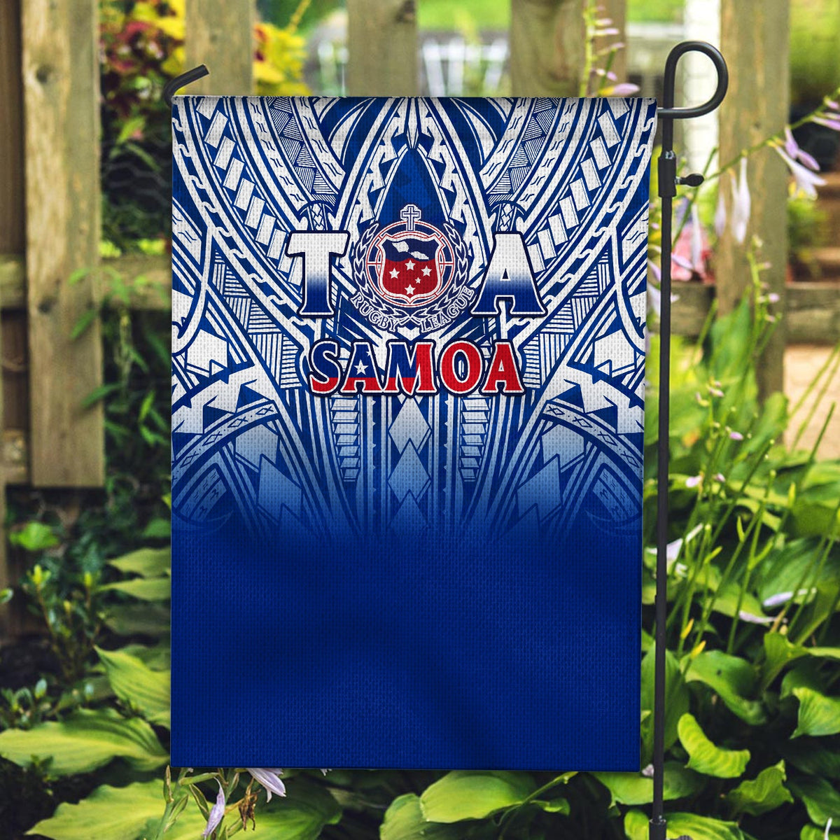 Samoa Rugby Flag Toa Samoa Polynesian Pacific Navy Version LT14 - Polynesian Pride