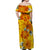 Samoa Off Shoulder Long Dress Hibiscus Unique Style - Yellow LT7 - Polynesian Pride