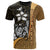 Tahiti Polynesian Custom T Shirt Gold Turtle with Hook Unisex GOLD - Polynesian Pride
