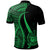 Samoa Custom Polo Shirt Green Polynesian Tentacle Tribal Pattern - Polynesian Pride