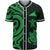 Tokelau Baseball Shirt - Green Tentacle Turtle Unisex Green - Polynesian Pride