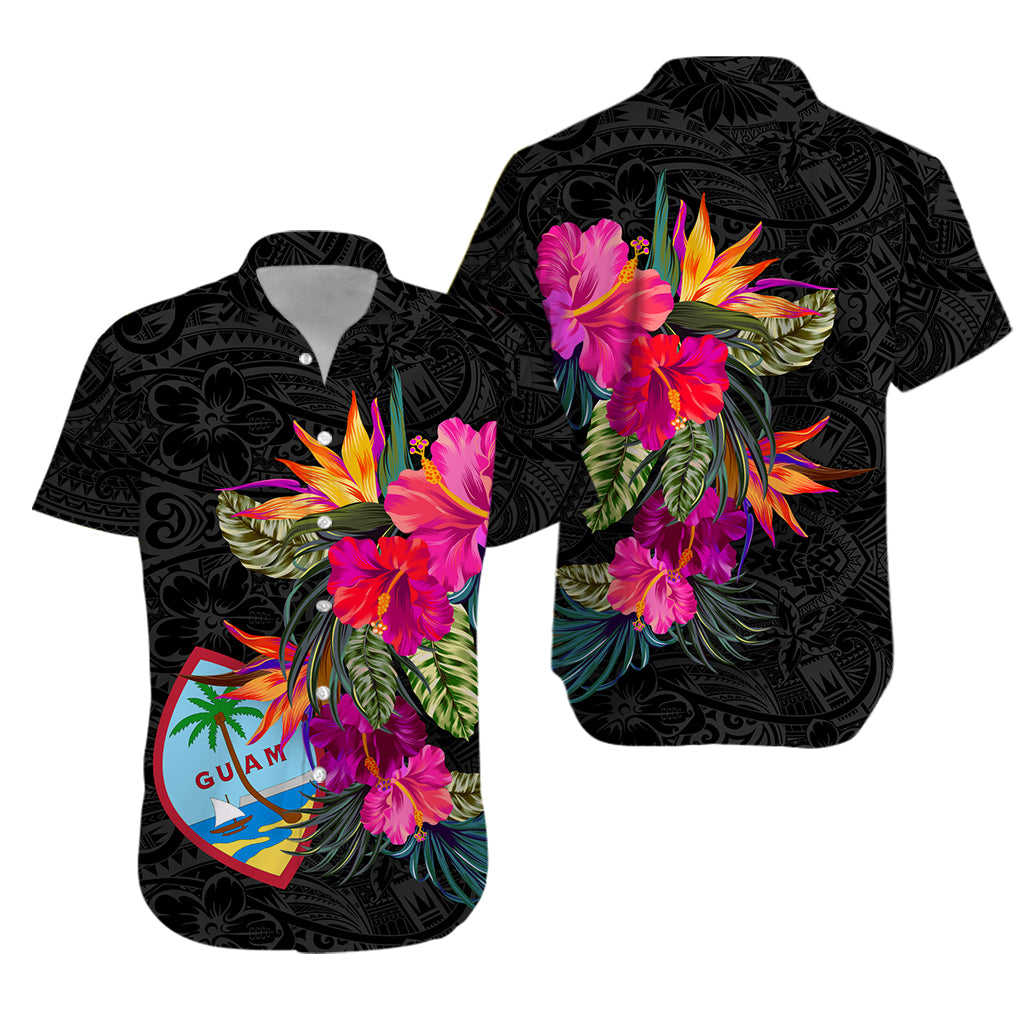 Guam Polynesian Hibiscus Matching Dress and Hawaiian Shirt LT12 - Polynesian Pride