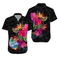 Guam Polynesian Hibiscus Matching Dress and Hawaiian Shirt LT12 - Polynesian Pride