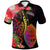 Guam Polo Shirt Tropical Hippie Style Unisex Black - Polynesian Pride