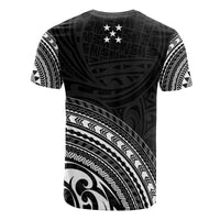 Gambier Islands All Over T Shirt Gambier Islands Polynesian Tribal Black Version - Polynesian Pride
