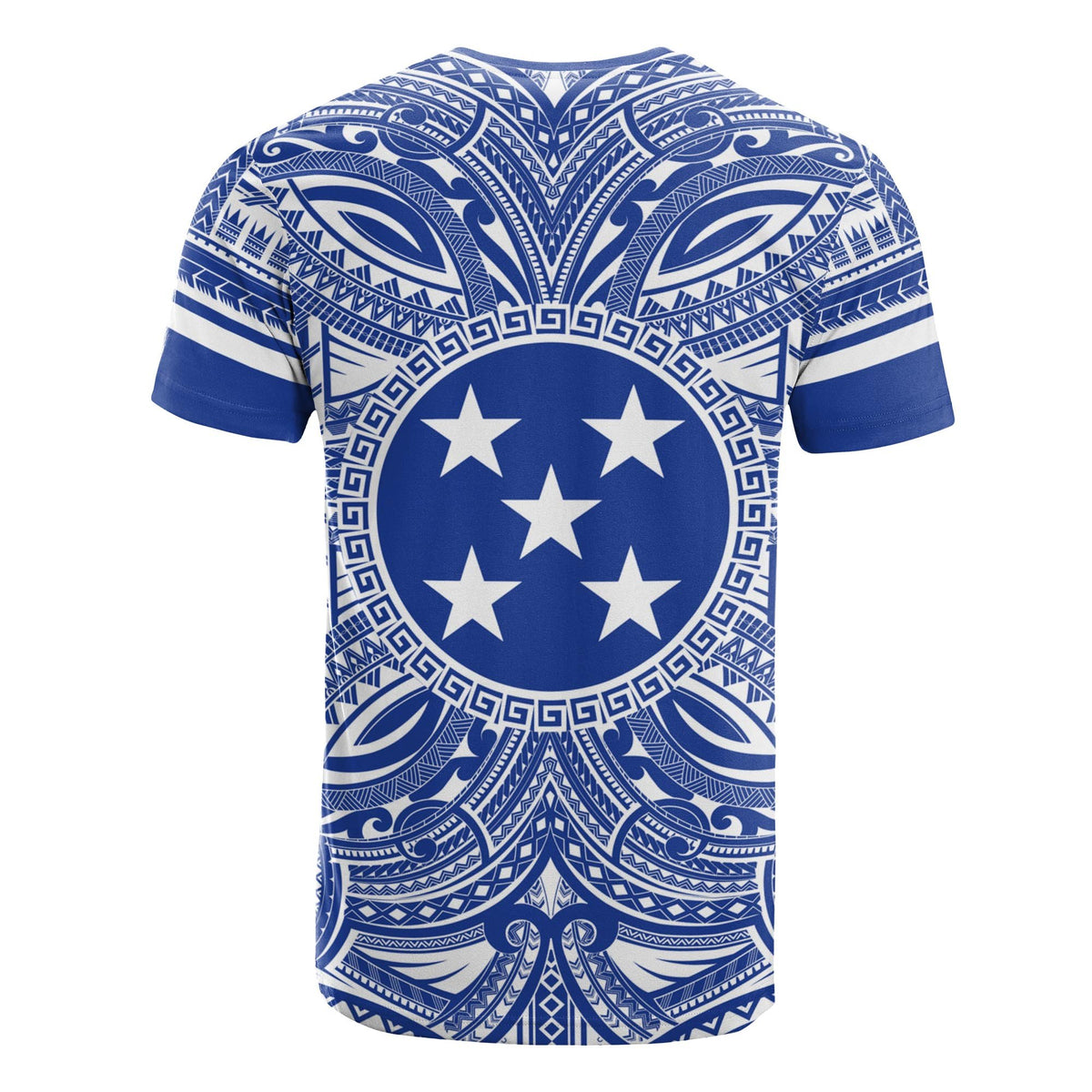 Gambier Islands T Shirt National Coat of Arms Polynesian Flag Color - Polynesian Pride