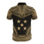 Gambier Islands Polo Shirt Gambier Islands Flag Polynesian Chief Tattoo Gold Version - Polynesian Pride