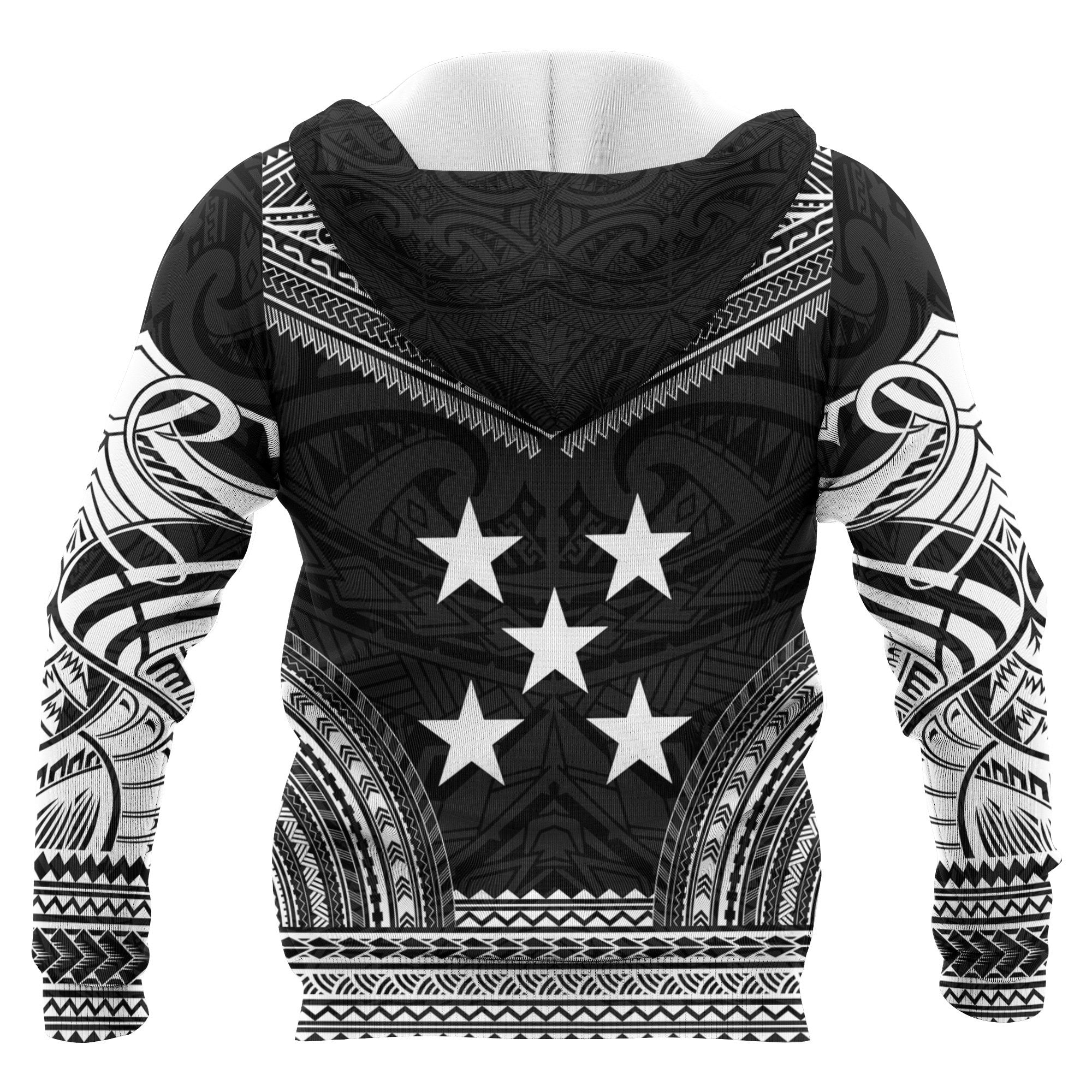 Gambier Islands Polynesian Chief Custom Hoodie Black Version Unisex Black - Polynesian Pride