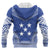 Gambier Islands Polynesian Chief Custom Zip up Hoodie Flag Version Unisex Blue - Polynesian Pride