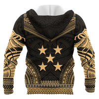 Gambier Islands Polynesian Chief Custom Hoodie Gold Version Unisex Gold - Polynesian Pride