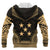 Gambier Islands Polynesian Chief Custom Zip up Hoodie Gold Version Unisex Gold - Polynesian Pride