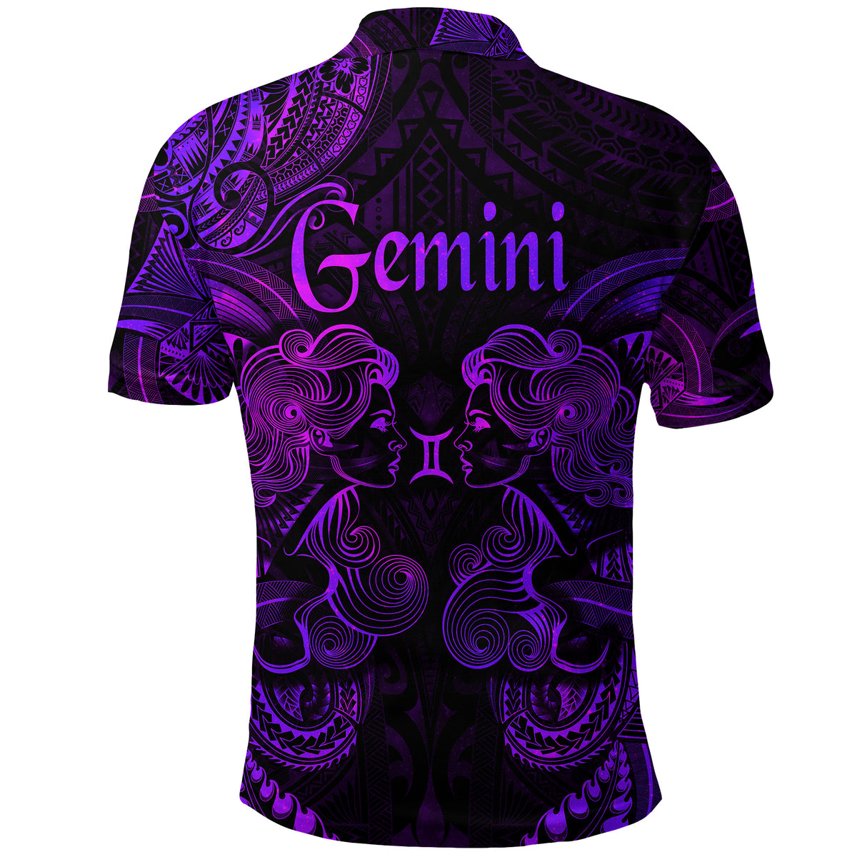 Gemini Zodiac Polynesian Polo Shirt Unique Style Purple LT8 - Polynesian Pride