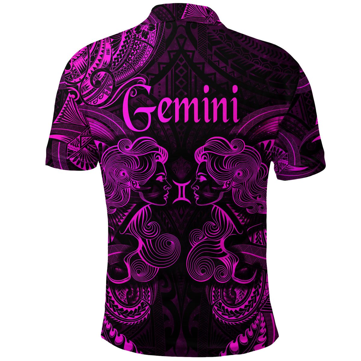 Gemini Zodiac Polynesian Polo Shirt Unique Style Pink LT8 - Polynesian Pride