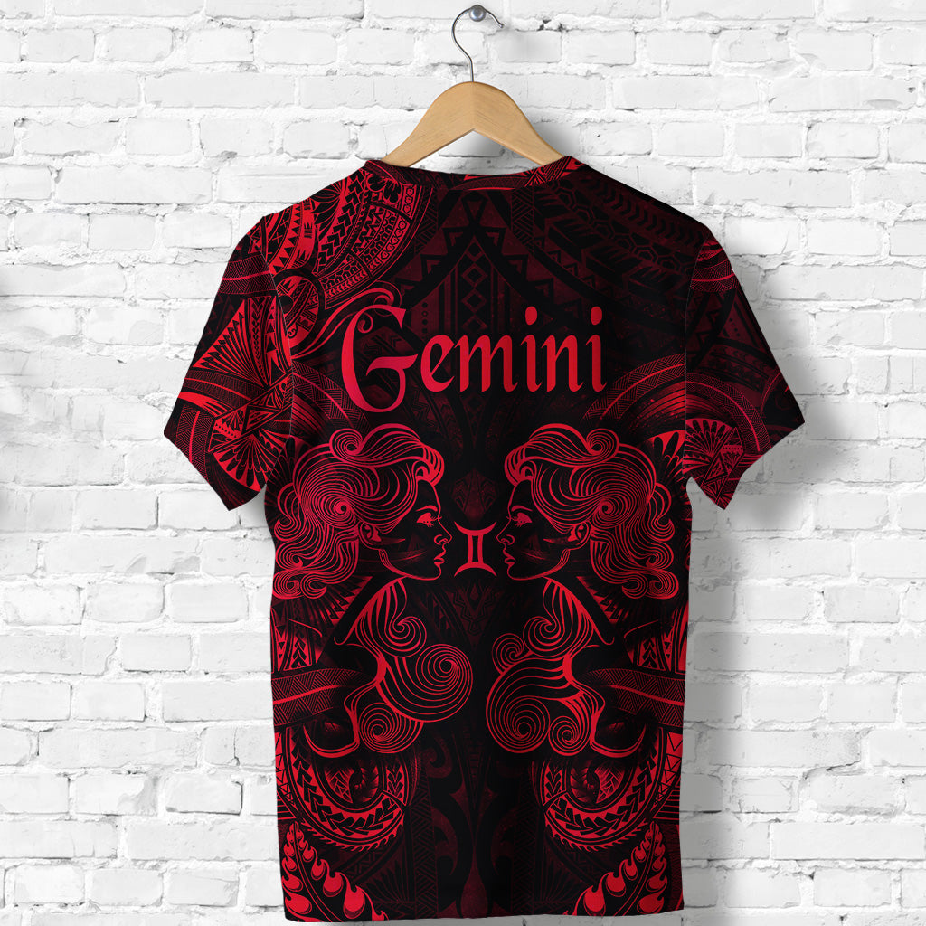 Gemini Zodiac Polynesian T Shirt Unique Style Red LT8 - Polynesian Pride