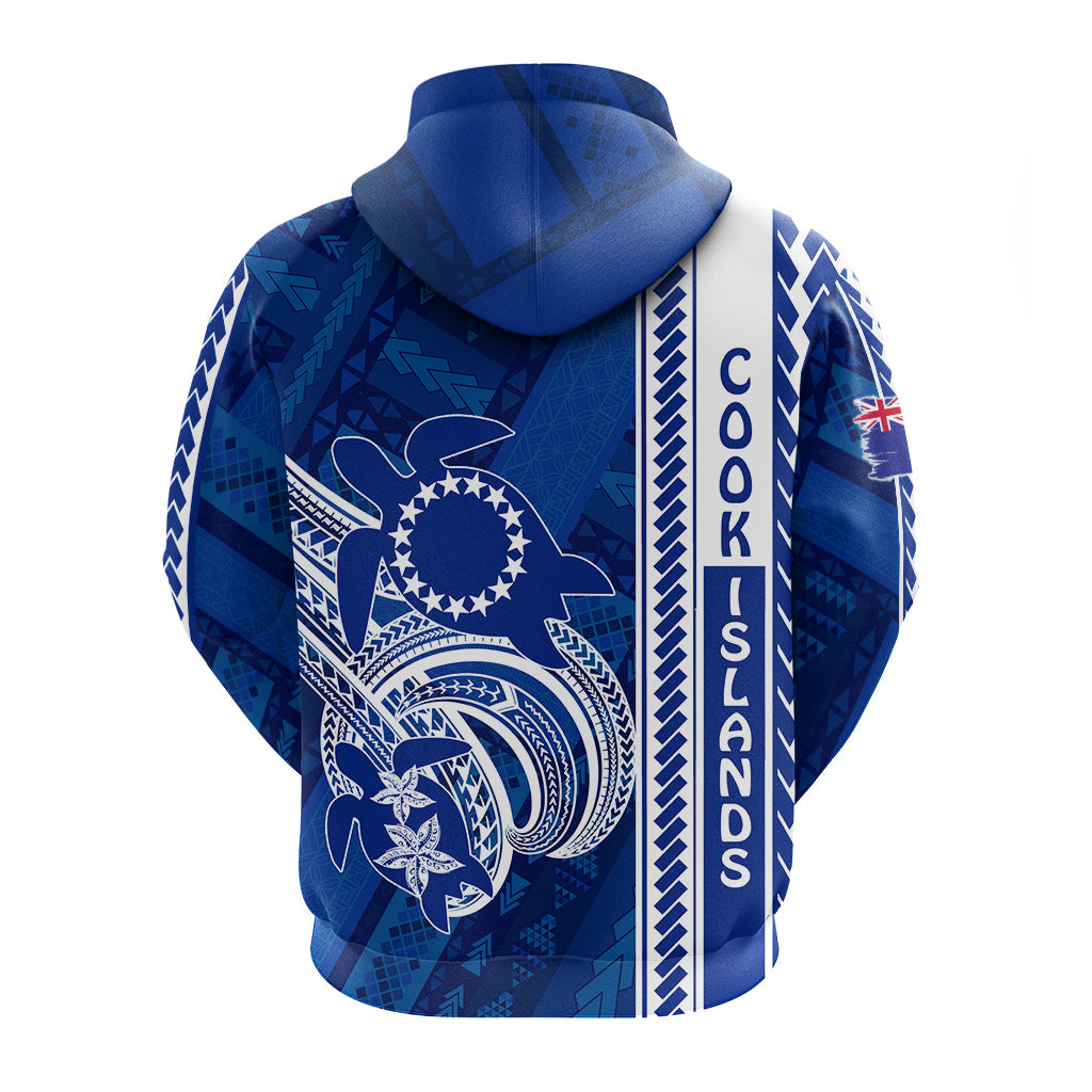 Cook Islands Turtle With Polynesian Geometrical Pattern Hoodie LT7 - Polynesian Pride