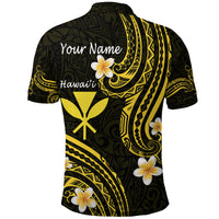 Custom Hawaii Polo Shirt Gold Polynesian Line Style LT9 - Polynesian Pride