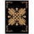 Hawaiian Quilt Maui Plant And Hibiscus Pattern Area Rug - Gold Black - AH Gold - Polynesian Pride