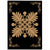 Hawaiian Quilt Maui Plant And Hibiscus Pattern Area Rug - Gold Black - AH Gold - Polynesian Pride
