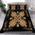Hawaiian Quilt Maui Plant And Hibiscus Pattern Bedding Set - Gold Black - AH Gold - Polynesian Pride