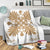 Hawaiian Quilt Maui Plant And Hibiscus Premium Blanket - Gold White - AH - Polynesian Pride