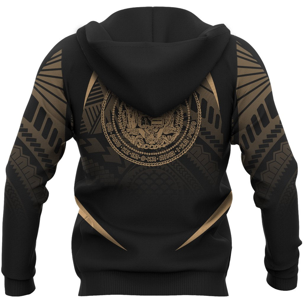 Hawaii Polynesian Hoodie Gold The Face Style - Polynesian Pride