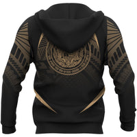 Hawaii Polynesian Hoodie Gold The Face Style - Polynesian Pride