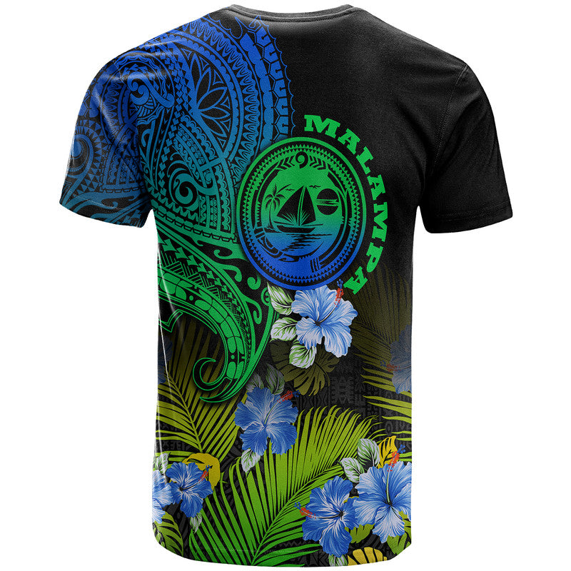 Vanuatu Malampa Province T Shirt Hibiscus Tribal Polynesian Tattoo Ver Gradient LT9 - Polynesian Pride