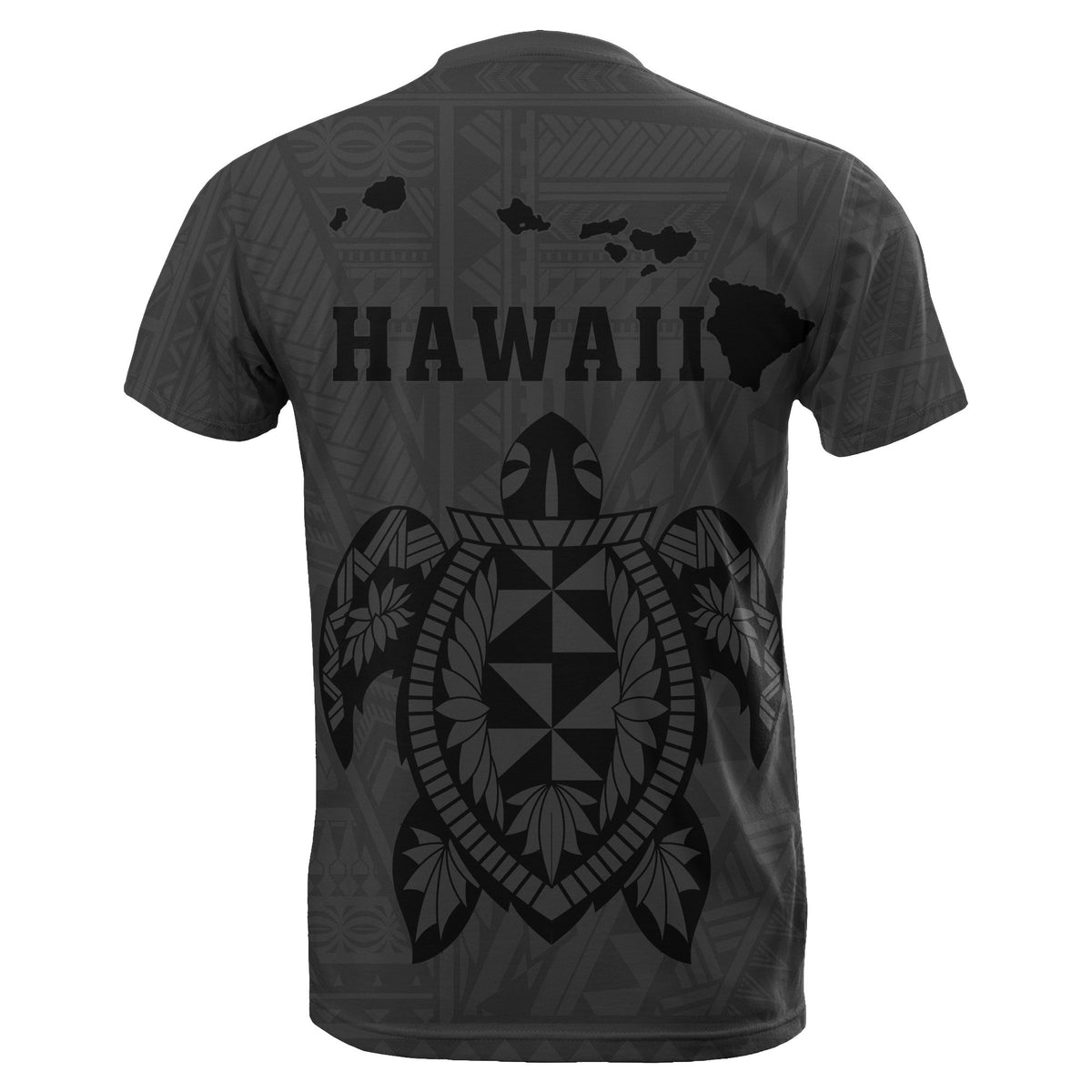 Turtle Polynesian Map T Shirt Gray - Polynesian Pride