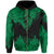 Hawaii Polynesian Hoodie Zip Warrior Ikaika Benjamin Style Green - Polynesian Pride