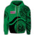 Hawaii Coat of Arms Zip Hoodie Waveshape Style Green - Polynesian Pride