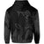 Hawaii Polynesian Hoodie Zip Warrior Ikaika Benjamin Style Grey - Polynesian Pride