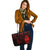 Guam Leather Tote - Red Color Cross Style - Polynesian Pride