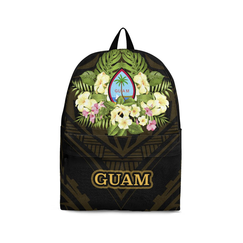Guam Backpack - Polynesian Gold Patterns Collection Black - Polynesian Pride