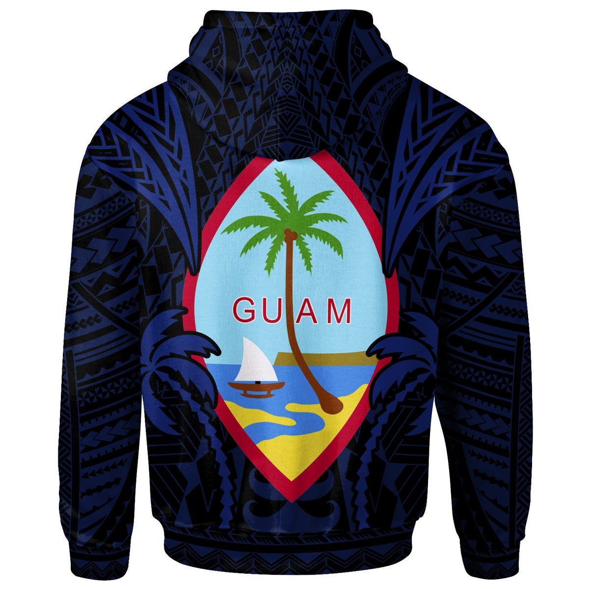 Guam Zip up Hoodie Blood Runs Through My Veins Style Flag - Polynesian Pride