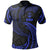 Guam Polynesian Polo Shirt Blue Tribal Wave Unisex Blue - Polynesian Pride