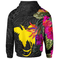 Papua New Guinea Hoodie Hibiscus Polynesian Pattern - Polynesian Pride