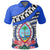 Guam Polo Shirt Polynesian Pattern Blue With Hibiscus Unisex Blue - Polynesian Pride