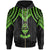 Guam Zip up Hoodie Polynesian Armor Style Green Unisex Green - Polynesian Pride