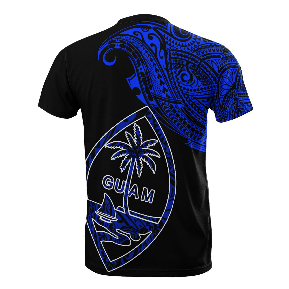 Guam T Shirt Sail Boat Blue Style - Polynesian Pride