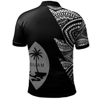 Guam Custom Polo Shirt Flash Style White - Polynesian Pride