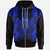 Guam Zip up Hoodie Polynesian Lion Head Blue Style Unisex Blue - Polynesian Pride
