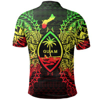 Guam Polo Shirt Guahan Coat Of Arms Map Polynesian Tattoo Reggae - Polynesian Pride